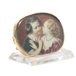 Broche Épingle en or jaune et nacre