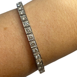 Bracelet Ligne en or blanc et diamants