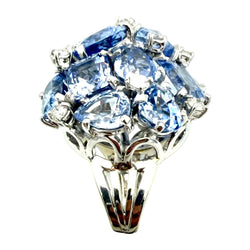 Bague Cocktail SEAMAN SCHEPPS "Bubbles" en or blanc, saphirs et diamants