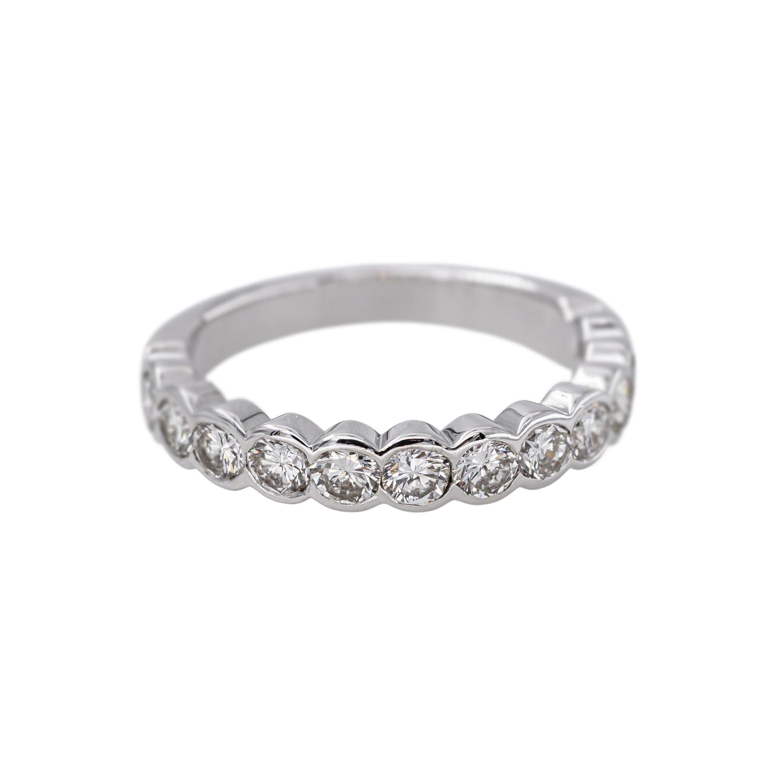 Bague Demi-alliance Or blanc Diamant