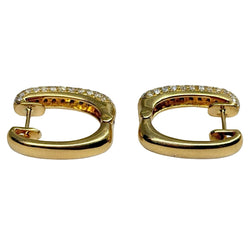 Boucles d'oreilles Créoles en or jaune et diamants