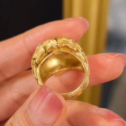 Bague Cocktail en or jaune et diamants