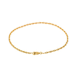 Bracelet  Maille forçat double torsadée  Or jaune