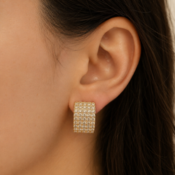 Boucles d'oreilles Clips en or jaune et diamants