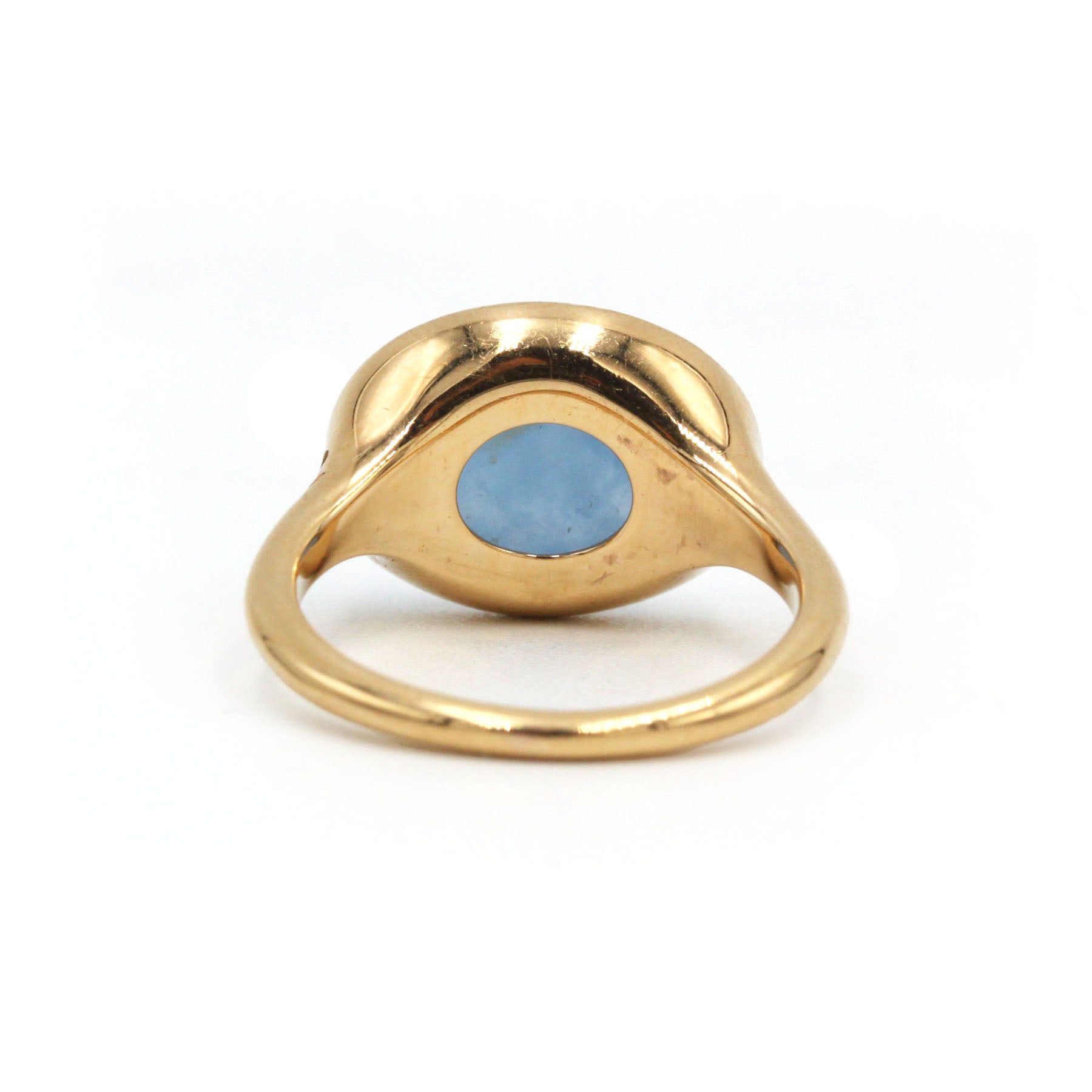 Bague en or jaune, diamants et jade jadéite