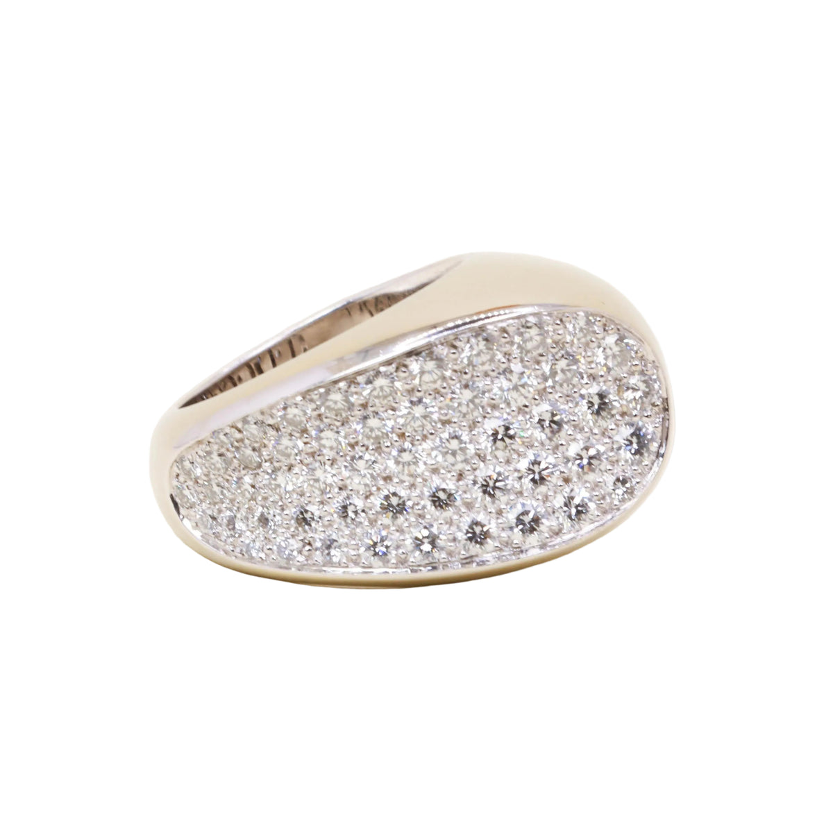 Bague Jonc FRED "Candy" en or blanc et diamants