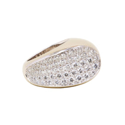 Bague Jonc FRED "Candy" en or blanc et diamants