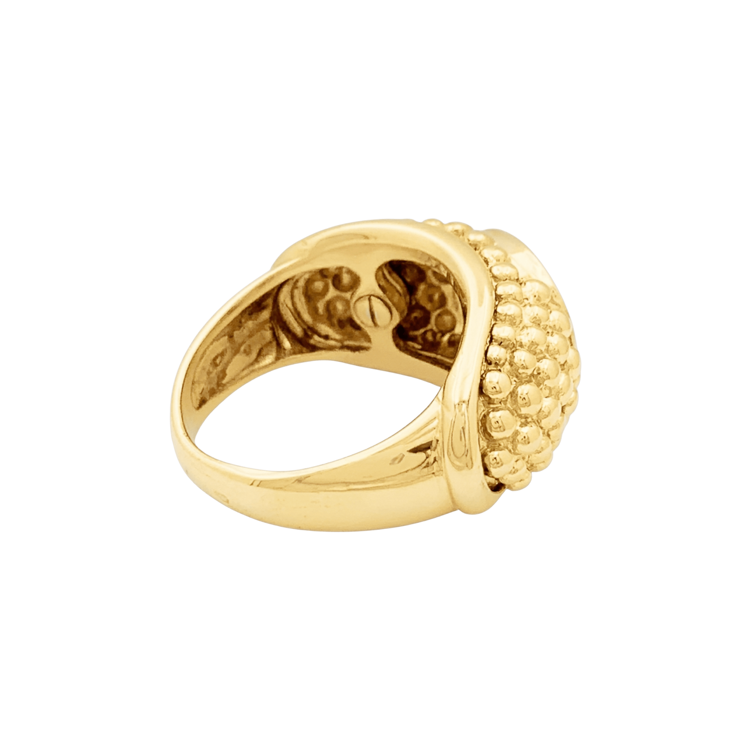 Bague Hérail, "Babul Work", or jaune, tourmaline rose.