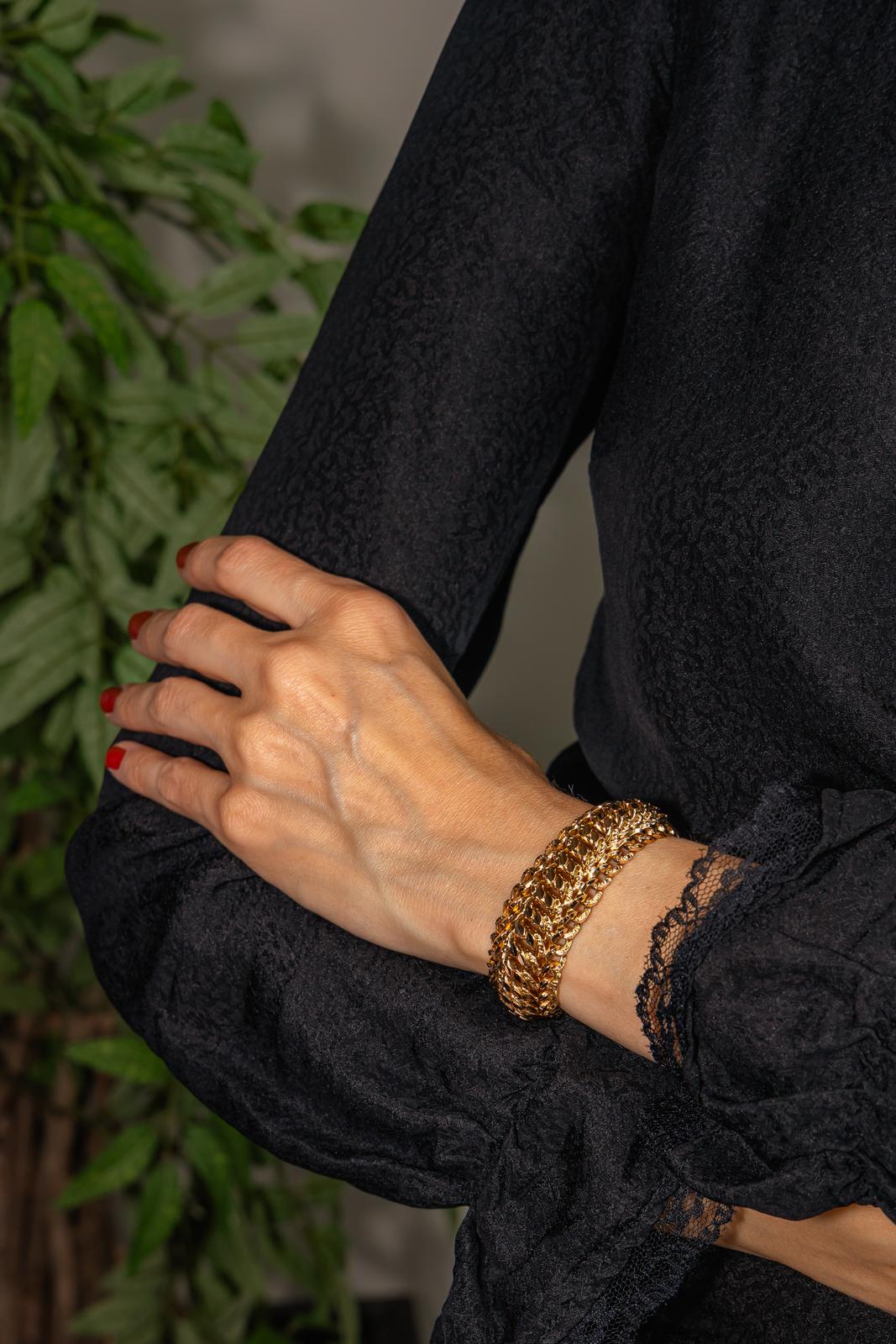 Bracelet Maille américaine Or rose