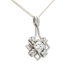 Pendentif en platine et diamants