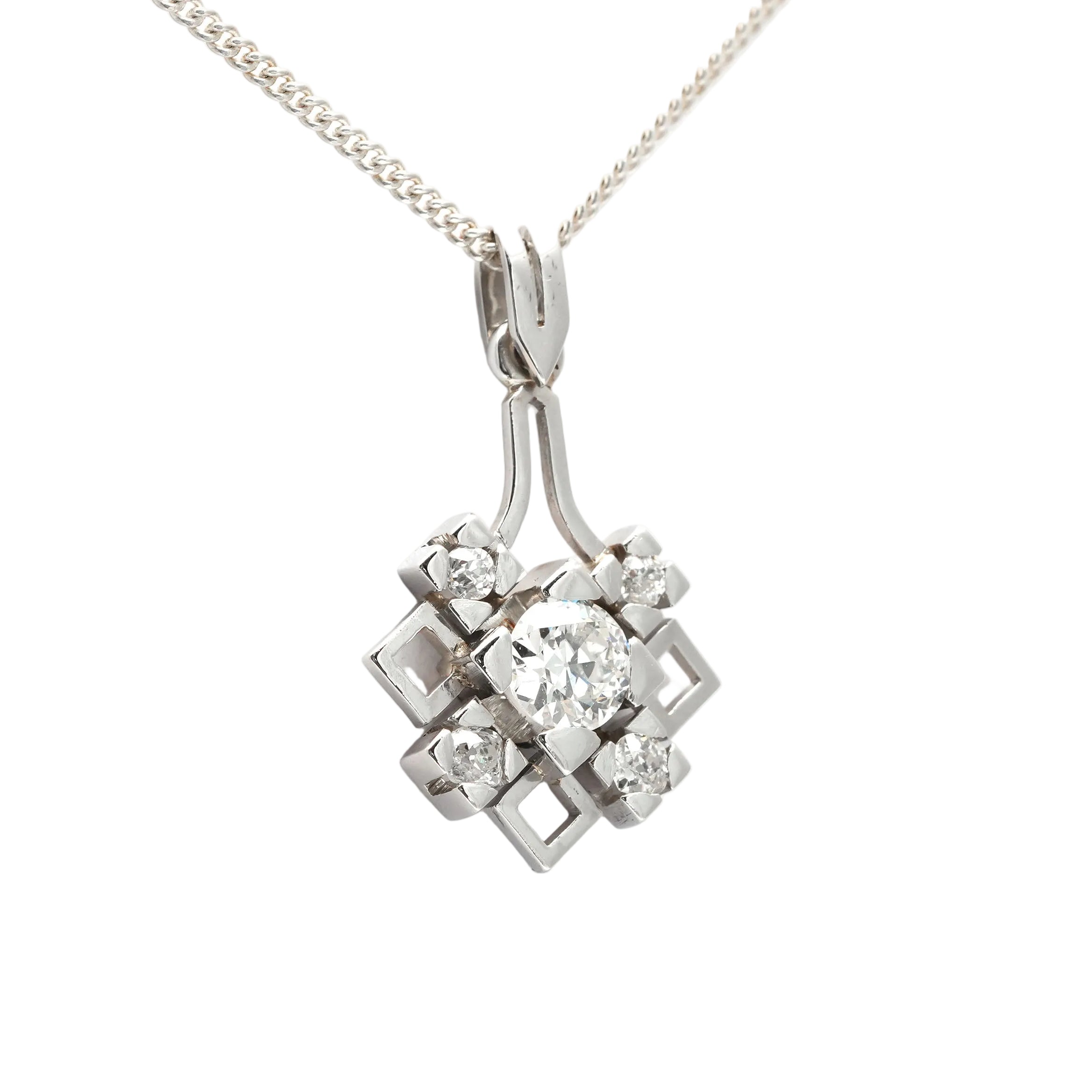 Pendentif en platine et diamants
