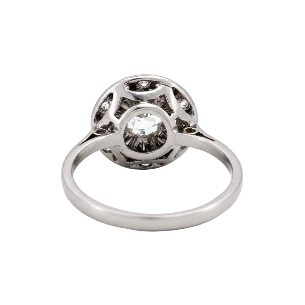 Bague Entourage en or blanc et diamants