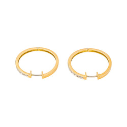 Boucles d'oreilles Créoles Or jaune Diamant