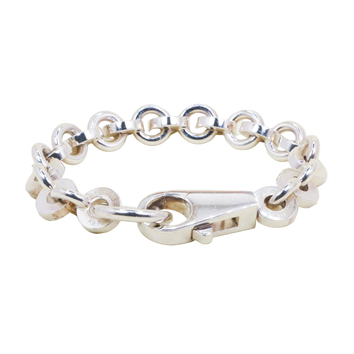 Bracelet Maille HERMÈS "Voltige" en argent