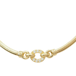 Collier Ras de Cou en or jaune et diamants