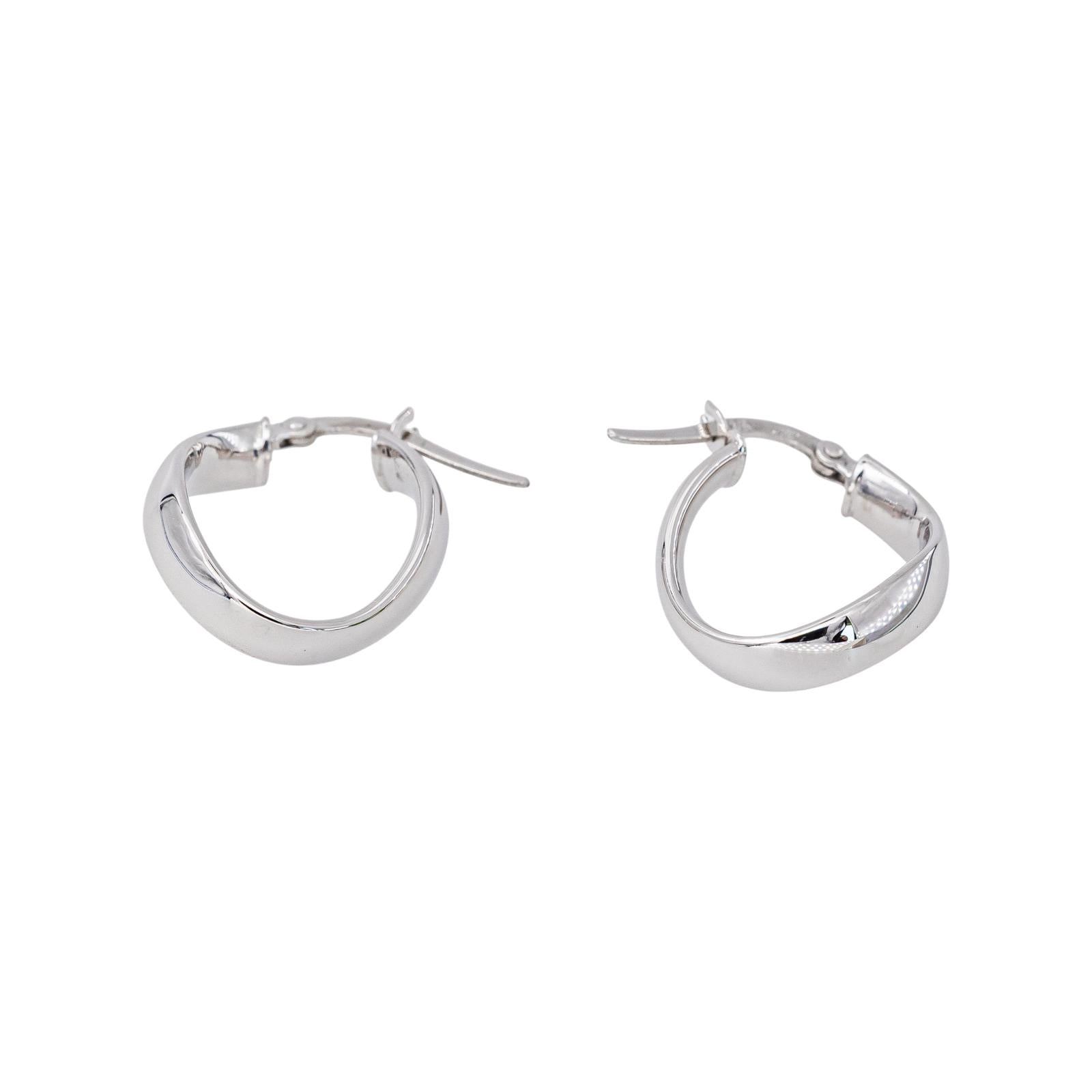 Boucles d'oreilles Créoles Or blanc