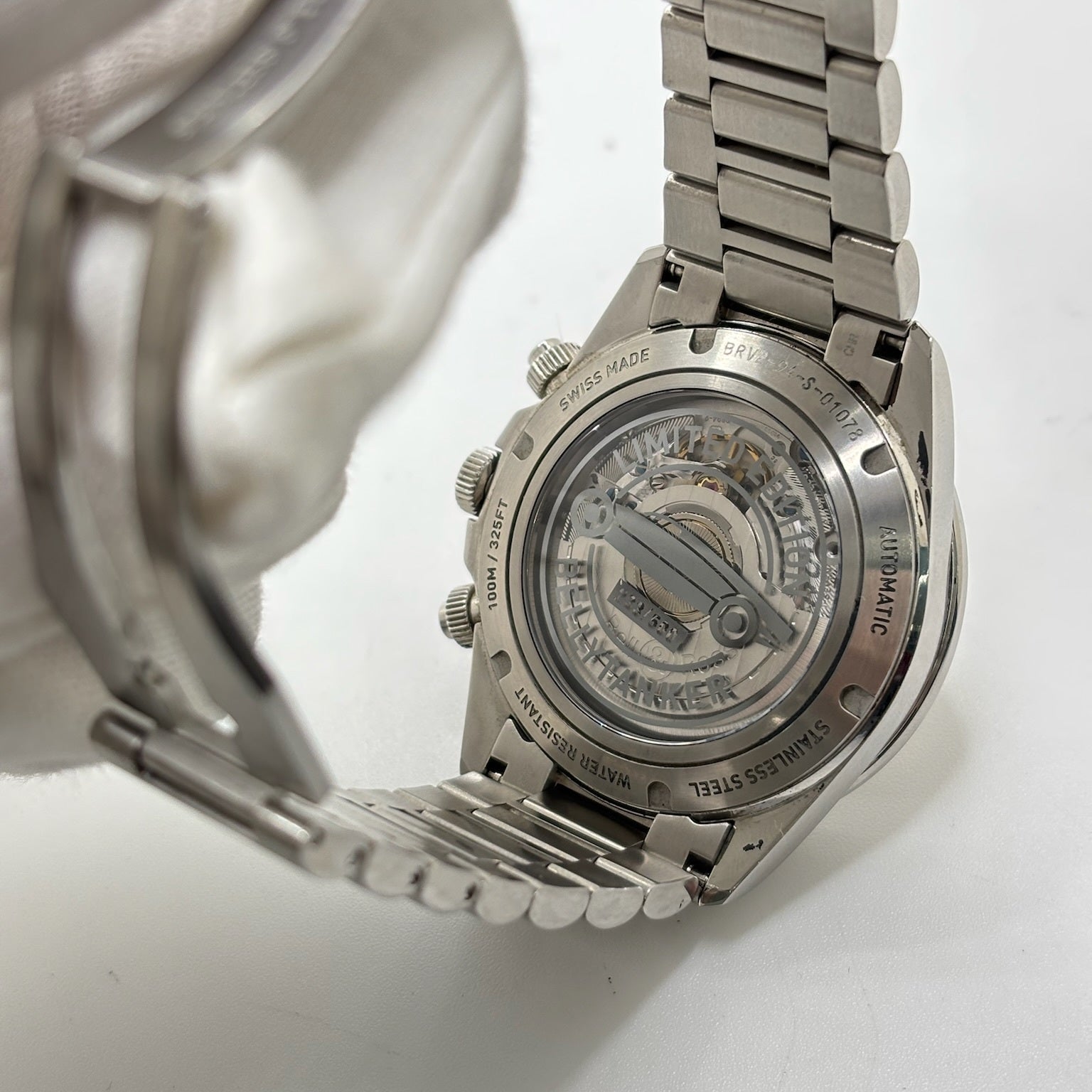 Montre BELL & ROSS "BR V2 Chronograph Heritage" en acier