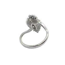 Bague en or blanc et diamants
