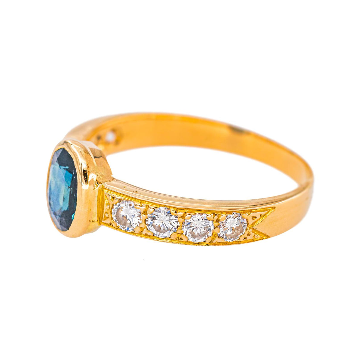 Bague Or jaune Saphir