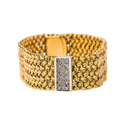 Bracelet Manchette Or jaune Diamant