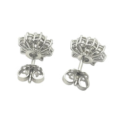 Boucles d'oreilles Puces en or blanc et diamants