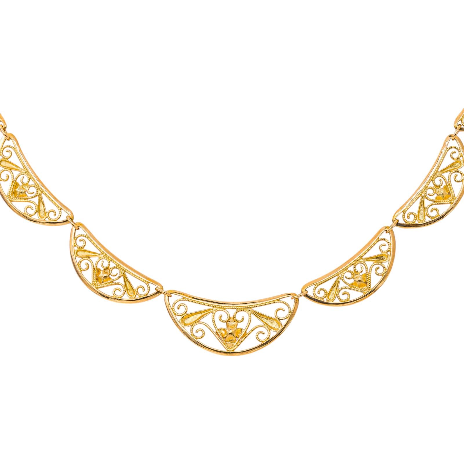 Collier Maille filigrane Or jaune