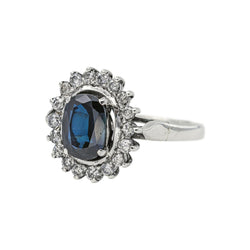 Bague Pompadour Argent Saphir