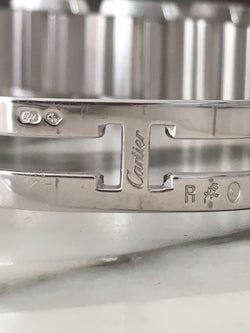 Montre CARTIER "Tankissime" PM en or blanc, acier et diamants