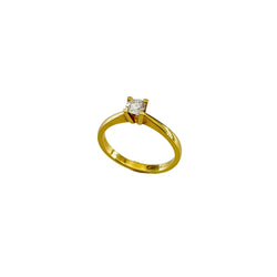 Bague Solitaire en or jaune et diamant
