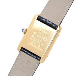 Montre CARTIER Tank Must PM en vermeil et cuir