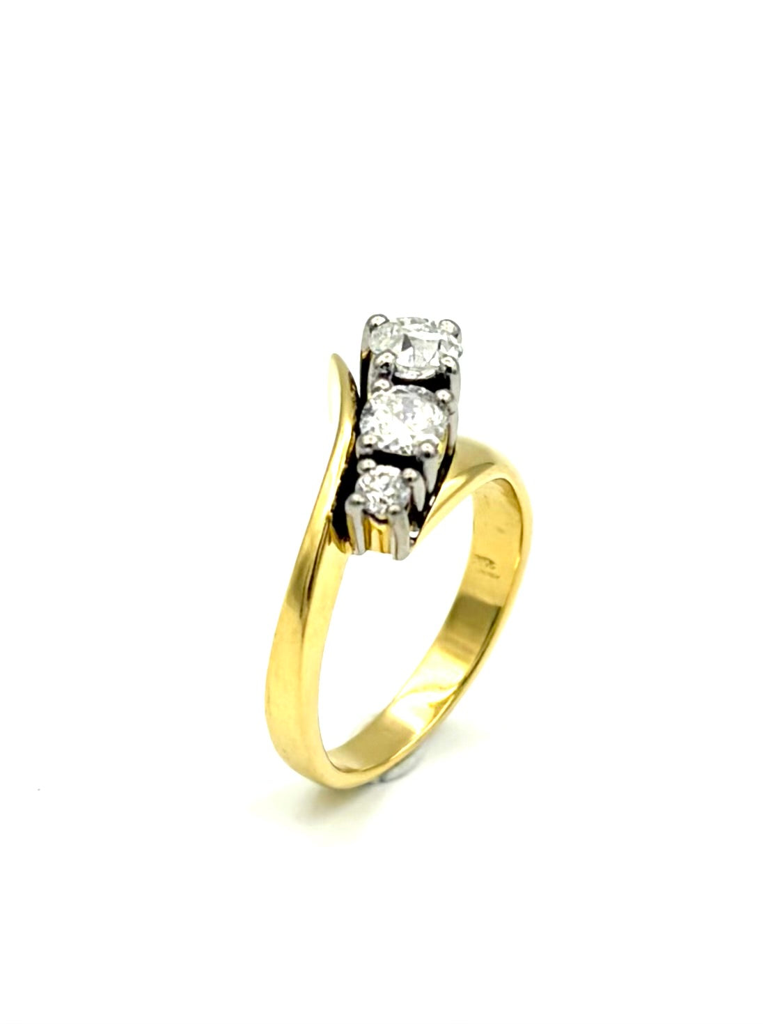 Bague vintage 2 ors  et diamants