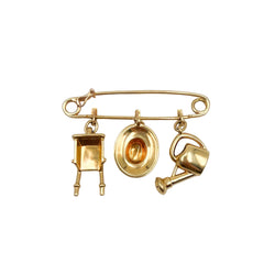 Broche Epingle CARTIER "Le Jardinier" en or jaune