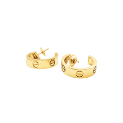 Boucles d'oreilles Cartier, "Love", modèle classique or jaune.
