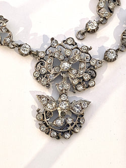 Collier Saint Esprit en argent et strass, vers 1815/1830