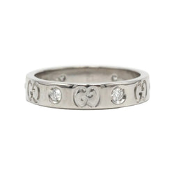Bague GUCCI "Icon" en or blanc et diamants
