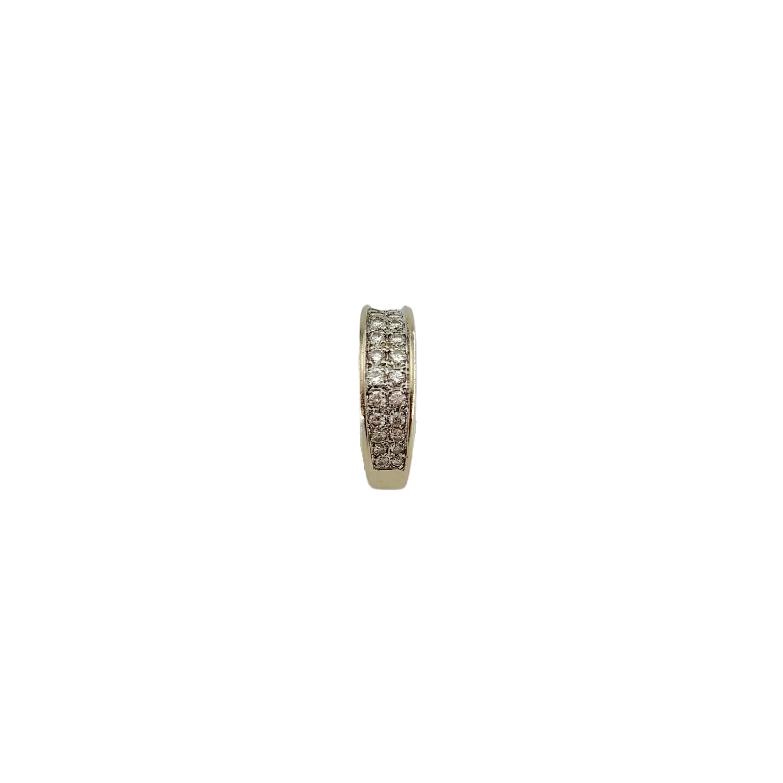 Bague Jonc en or blanc et diamants