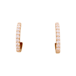 Boucles d'oreilles Créoles en or rose et diamants