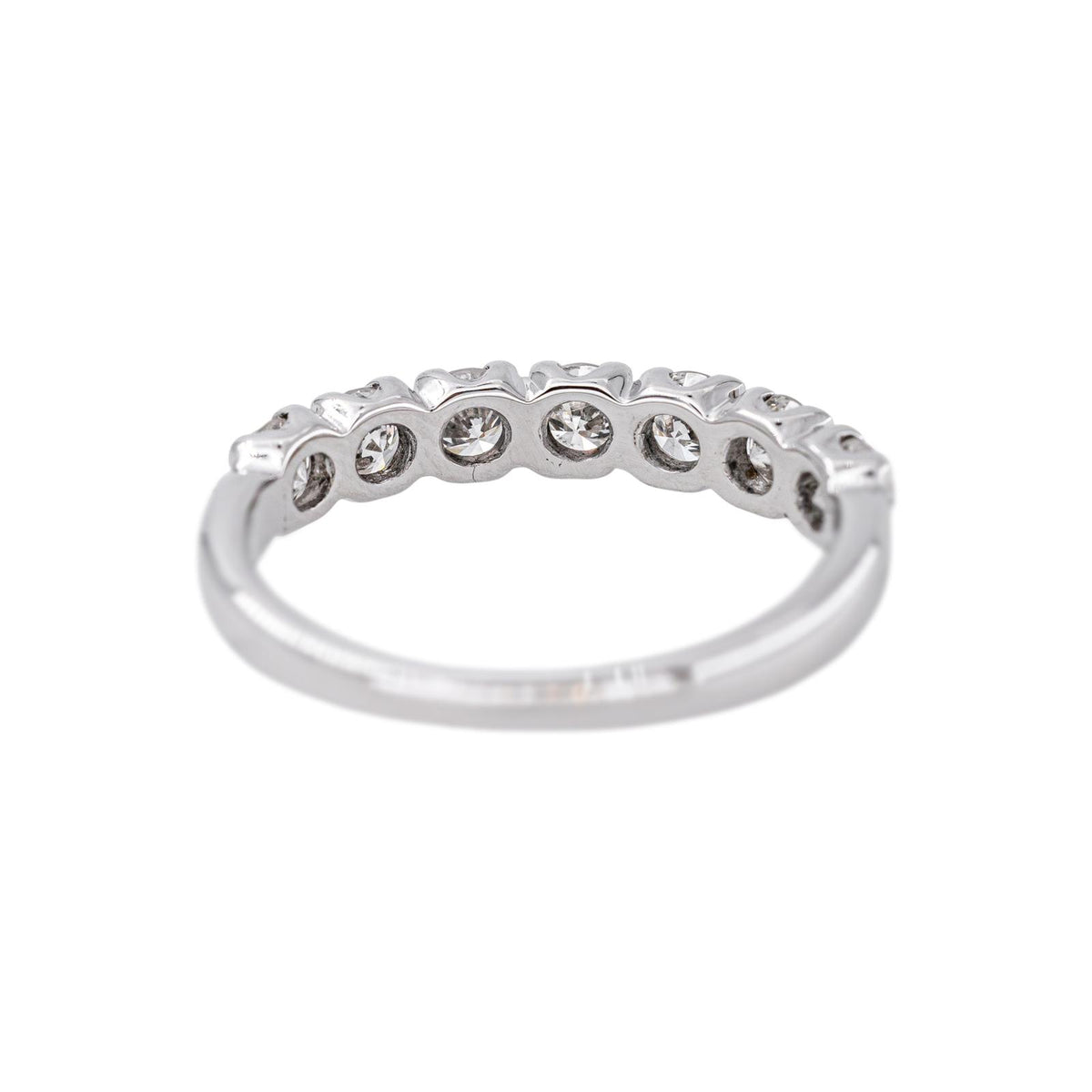 Bague Demi-alliance Or blanc Diamant
