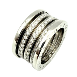 Bague Bandeau BULGARI "B.Zero1" en or blanc et diamants