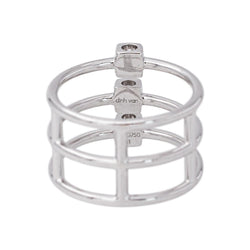 Dinh Van Bague Le cube Or blanc Diamant