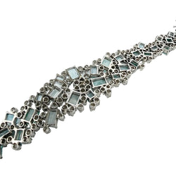 Bracelet en or blanc, aigues-marines et diamants