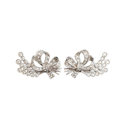 Boucles d'oreilles Puces en platine et diamants