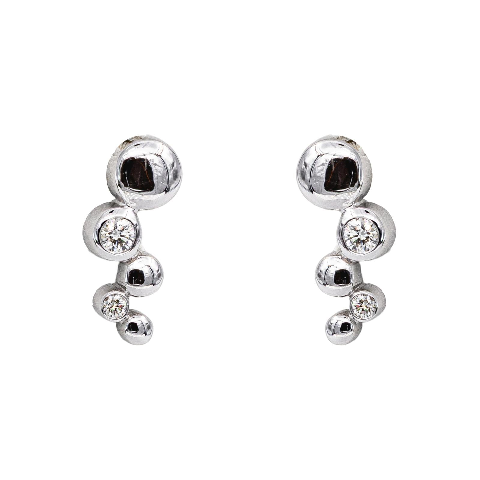 Boucles d'oreilles  Or blanc Diamant