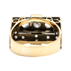 Bague Tank en or jaune et saphirs