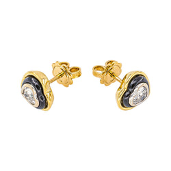 Boucles d'oreilles Puces Or jaune Diamant