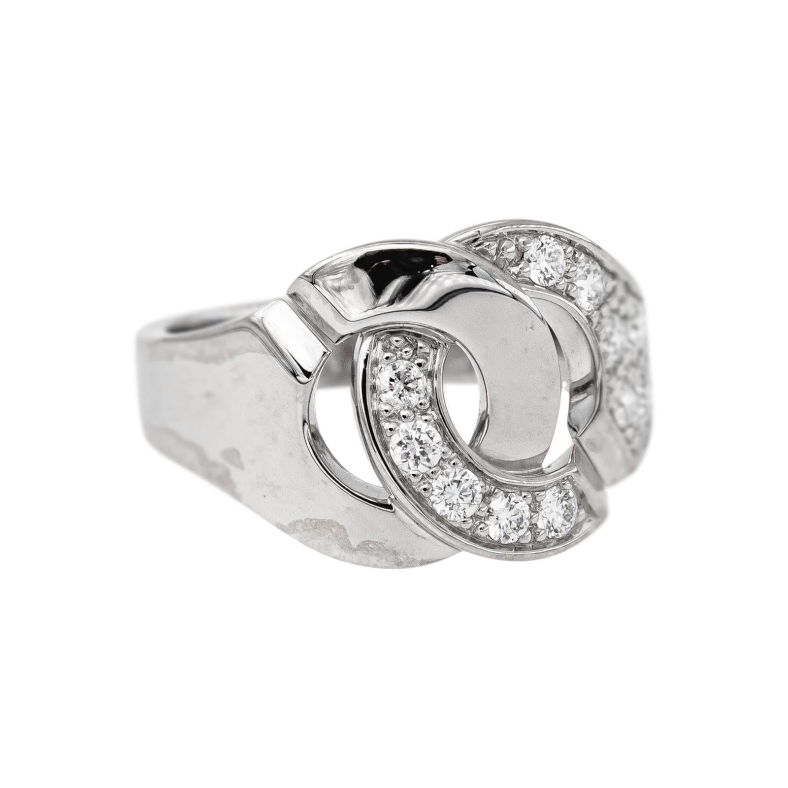 Dinh Van Bague Menottes Or blanc Diamant