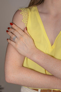Fred Bague Blanche Or blanc Diamant