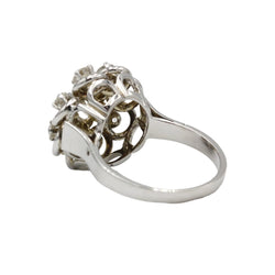 Bague Marguerite en or blanc et diamants