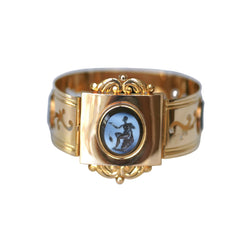Bracelet Jonc en or rose et agate