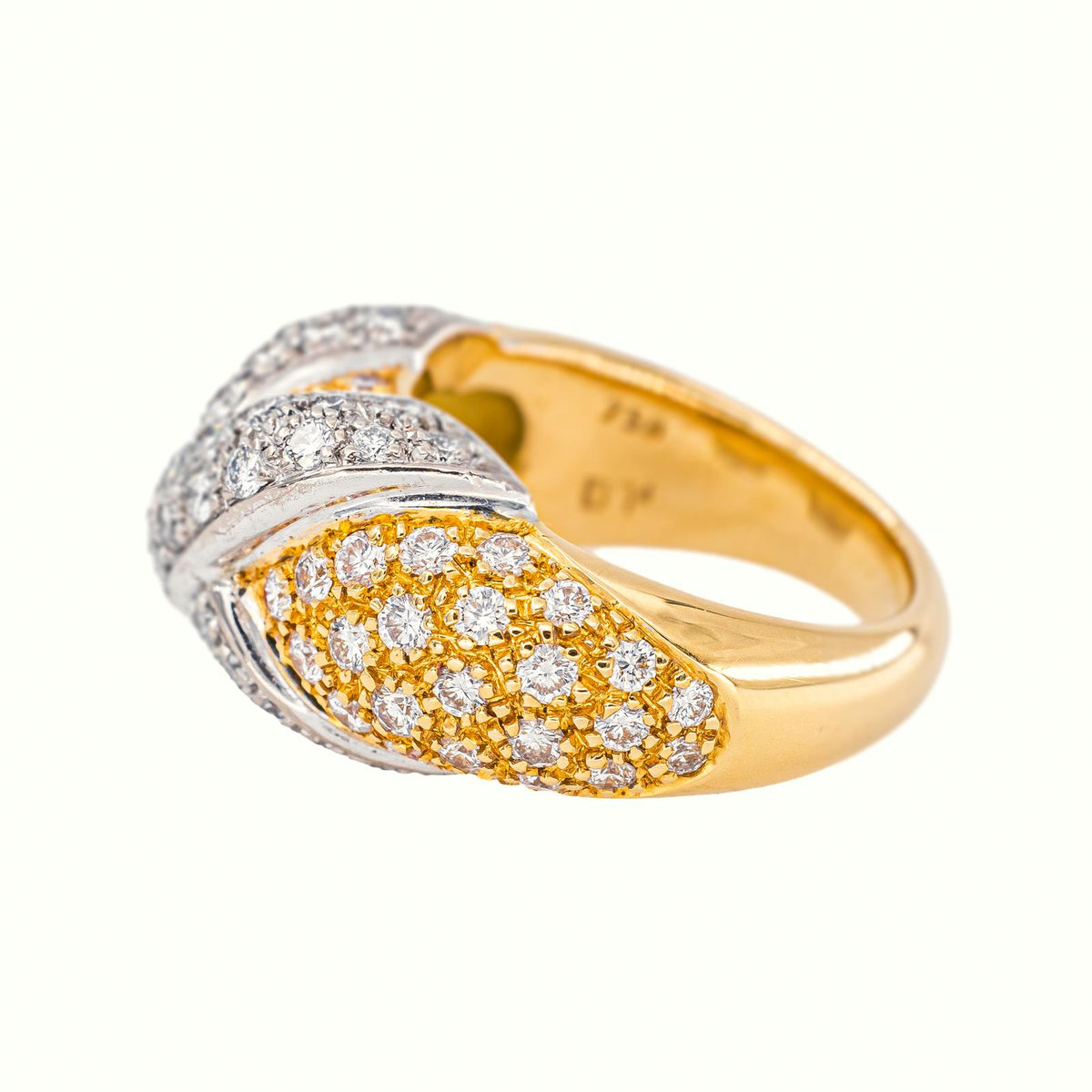 Bague  Jonc  Or jaune  Diamant